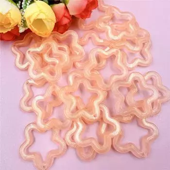 Hanmade Accessory Handmade Material Jewelry Making for Necklace Earrings With Hole 40pcs 29.4mm Acrylic DIY Beading Loose Beads розовый