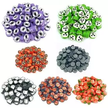 Hanmade Fashion Loose Beads DIY Handmade Materials Jewelry Making Beads for Necklace Soft Pottery Mixed Loose Beads Bracelet 10pcs Style 7