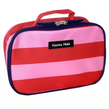 Hanna Hula Pet Storage Pouch Multi Pouch with Red Border Red Pocket/Border