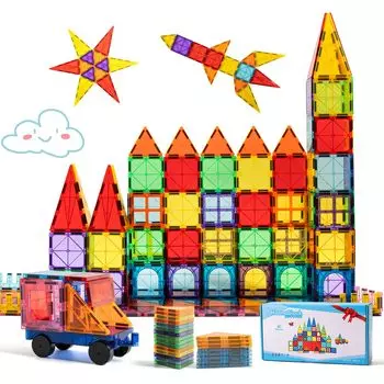 HannaBlock 80 шт. Магнитные блоки Магнитные игрушки Детские развивающие игрушки Магнитные блоки Магнитные игрушки Подарок на день рождения Рождественский подарок Подарок