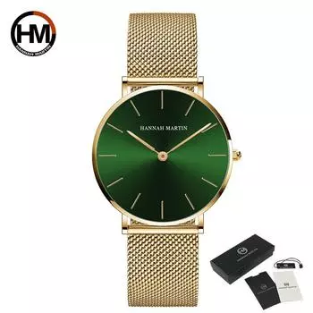 Hannah Martin женские кварцевые часы женские модные часы новые простые повседневные женские наручные часы браслет женские кварцевые серебряный