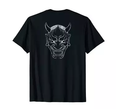 Hannya Noh Mask Black and White – T-shirt