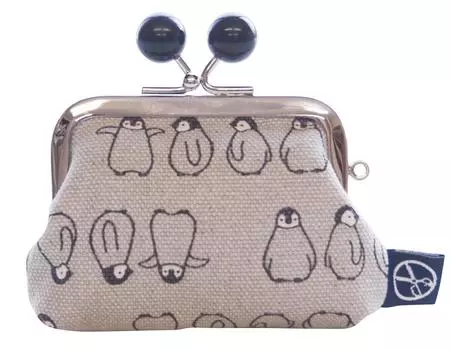 Hanpudo Animal square coin purse Penguin [Maeda Senkou] [Goshiki Series] 2.5 (with beads) 333-30002-002