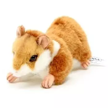 Hansa Toy Stuffed Animal 3738 Hamster 2 Crouching Hamster, 6см, коричневый, Популярные игрушки для корейских детей