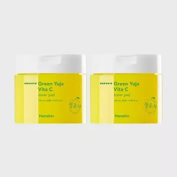 Hanskin Cheongyuja Vita C Toner Pad 60 листов 120 мл 2 шт.