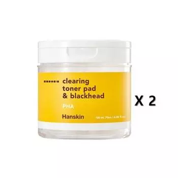 Подушечки для тонера и пилинга черных точек Hanskin с PHA-слоями 70 шт., 70 листов, 2 шт.