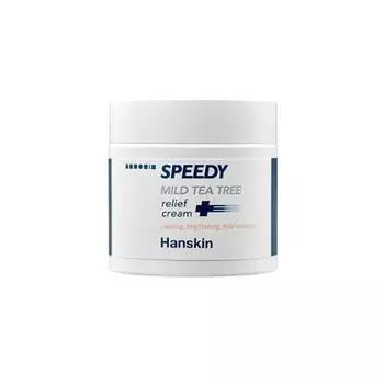 HANSKIN Mild Tea Tree Relief Cream 80ml - Успокаивающий крем с экстрактом чайного дерева