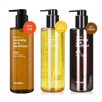Hanskin Очищающее масло 300мл (AHA/BHA/PHA), Kbeauty, корейская косметика, образец PHA