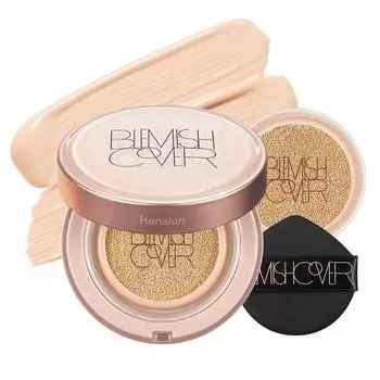 Hanskin Semi-Matte Blemish Cover Conceal Cushion Foundation Original 11g + Refill 11g, N23 Beige, 1 set