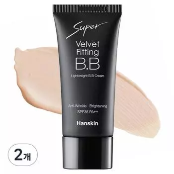 Hanskin Super Velvet Fitting BB Cream SPF35 PA++ 30 мл, натуральный бежевый, 2 шт.