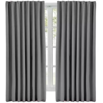 Hansleep Blackout Grade 1 Thermal Cold Living Set of 2 Width 100cm x Length Curtains, Curtains, Blackout, Thick, Insuring, Protection, серый