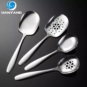 HANYANG 304 Ложка из нержавеющей стали Размер Яркая мужская ложка Ресторан Отель Западная посуда Большая ложка для риса