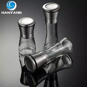 HANYANG 304 мельница для перца из нержавеющей стали, кухонные ручные шлифовальные инструменты, стеклянная банка для хранения, креативная бутылка для специй