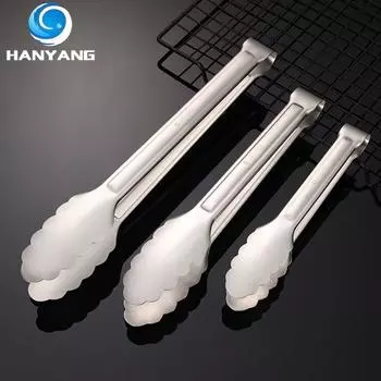 HANYANG 304 Непрерывный зажим для цветов сливы из нержавеющей стали, универсальный классический зажим для хлеба, шлифовальный зажим для мяса для барбекю, отель 17.5cmx3.2cm