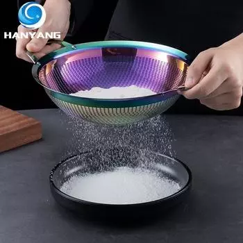 HANYANG 304 сито для мытья посуды из нержавеющей стали, кастрюля для риса, бытовая кухня, многофункциональная сливная корзина для мытья овощей, сливная воронка extra small