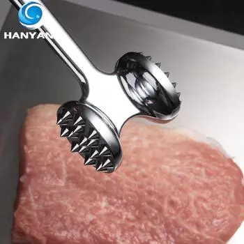HANYANG Молоток для мяса из цинкового сплава Нежное мясо Разрыватель сухожилий Кухонные гаджеты Двухсторонний молоток для мяса Молоток для сыпучего мяса Кухонный молоток для отбивания мяса