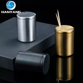 HANYANG трубка для зубочисток из нержавеющей стали, бытовая трубка для хранения зубочисток в ресторане, ведро для зубочисток в ресторане отеля