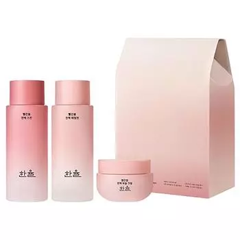 Hanyul Red Rice Essence Увлажняющая эластичность Базовая косметика Набор из 3 предметов