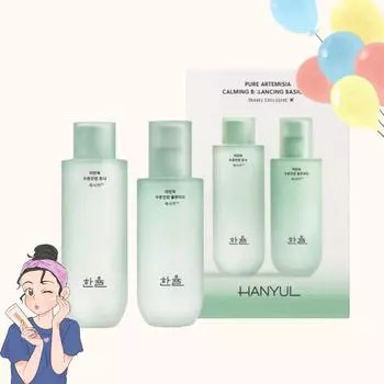 Hanyul Успокаивающее и увлажняющее средство для кожи 150 мл + лосьон 125 мл, набор из 2 предметов