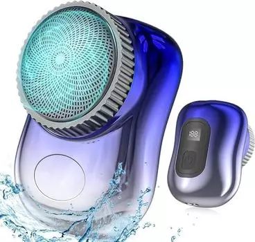 HAO BOSCH Маленький электрический электрический триммер для бороды со светодиодной подсветкой Power 3 Close Rotary для сухой и влажной уборки Съемный малошумный триммер Mini Palm для самых популярных работ