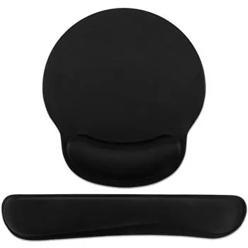 HAOCOO коврик для мыши подставка для запястья набор для клавиатуры пена с эффектом памяти подушка для запястья эргономичный подлокотник снятие усталости подставка для рук для офиса/ПК/ноутбука (черный)