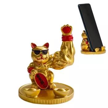 Haodeliy Mini Muscle Lucky Cat Смартфон 2 в 1 Аксессуар День Lucky Cat Palm День Рождения Приносящий Удачу Мобильный Телефон Отличный Смартфон Кот