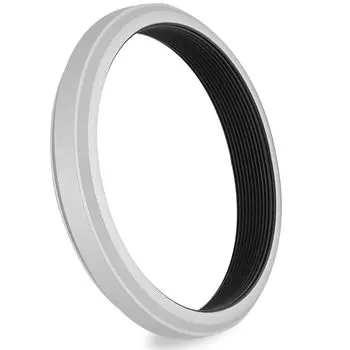 Haoge 49mm Lens Filter Adapter Ring for Fujifilm Fujinon X100VI X100V Camera Compatible with 49mm UV CPL ND Filter Original Lens Cap Silver LAR-X55S