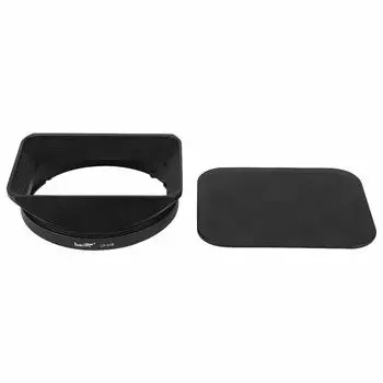 Haoge LH-X18 Bayonet Metal Square Lens Hood Shade and Cap for Fujifilm Fujifilm Fujinon XF 16-80mm F4 R OIS WR XF16-80mmF4 Lens