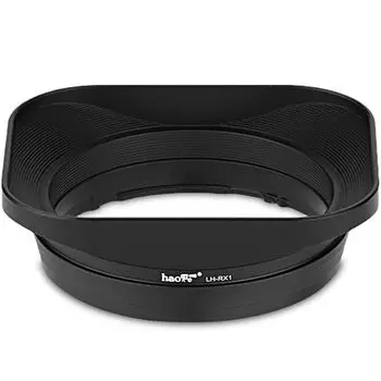 Haoge Square Metal Bayonet Lens Hood Shade for Sony RX1 RX1R RX1RII and FE 35mm ZA Lens LH-RX1 F2.8 55MM/F1,8