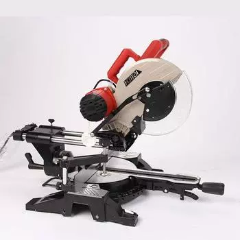 Haomai Leather Belt Pull Rod Push-Pull Aluminum Alloy Cutting Machine Aluminum Machine Wood Mitre Saw 10-Inch 12-Inch 10 inch (without saw Blade)(Model: HM1028)