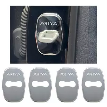 Haoshiianfa Совместимость с Nissan New Ariya (АРИЯ) Серия FE0 SNFE0 FE0 (Январь 2022 г. ~) Крышка дверного упора Только крышка дверного замка Нержавеющая сталь Co