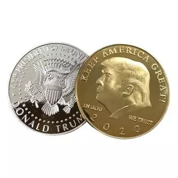 HaoYunLai 2020 Большая памятная американская коллекционная монета с принтом Дональда Трампа «Храните» серебряный