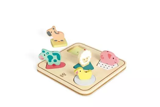 Hape Animal Sound Puzzle x x Ages 3 and up Wooden Play Toy E8536 22.4 8.2 20.7cm