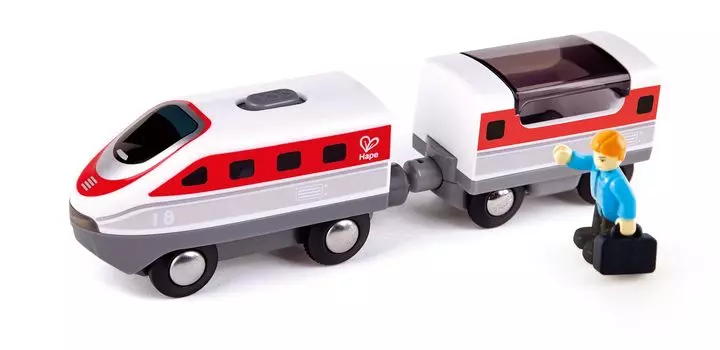 Hape E3774 Runs on Limited Express Train Set 11 x 5 x 4 cm Ages 3 and up Wooden Play Toy batteries!