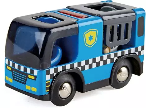 Hape Escort Car Set x 5 x Ages Wooden Play Toy E3738 9.5 3.5cm 3+
