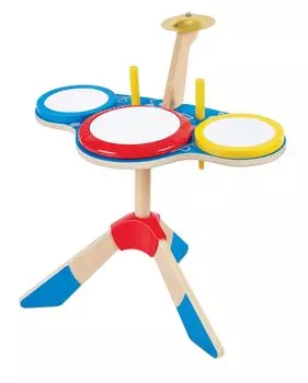 Hape First Drum Set x 47 x 38cm Ages Wooden Play Toy E0613 41.5 3+