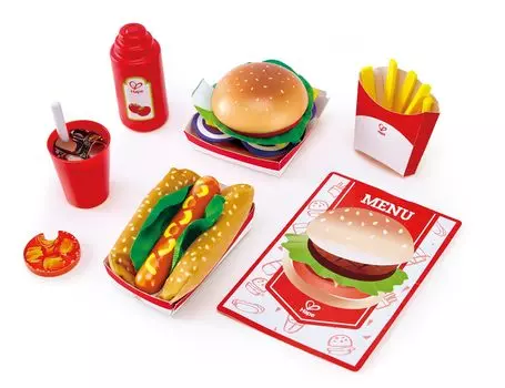 Hape Hamburger Hot Dog Set E3160 &