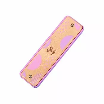 Hape Harmonica Pink x x cm Ages 3 and up Wooden Musical Instrument Toy E8918 4.4 14.5 2.6