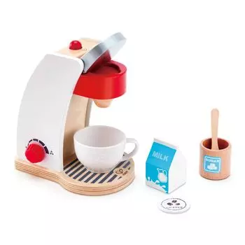 Hape Игрушечная кофемашина x x см Возраст 3 года и старше Деревянная игрушка E3146 17.5 19.6 10.6 белый
