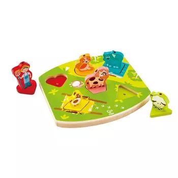 Hape Makiba Sound Puzzle x 6 x Деревянная игровая игрушка Ages E1614 22,5 20,8 см 3+