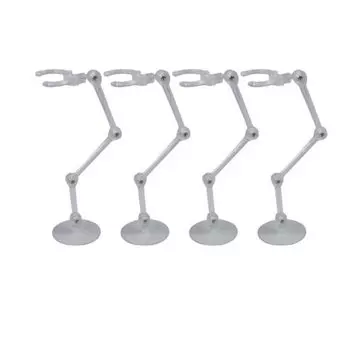 Hapifam Display Stand Multi Stand Pedestal Stand Figure Plastic Model Scale Set of 4 1/144 (Transparent)