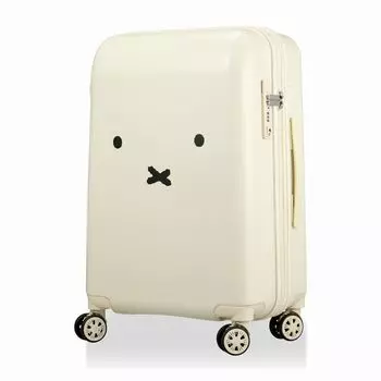 [Hapitas] Серия чемоданов Miffy с дизайном лица HAP2249 60 л 3,8 кг Размер M B130 Лицо Белый/Серебристый