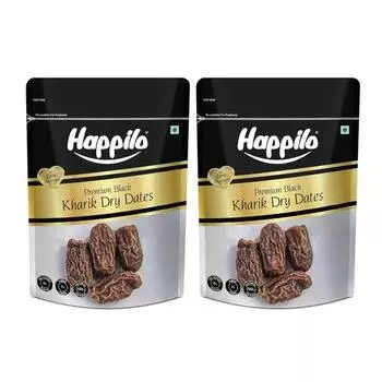 Happilo Premium Black Kharik Сушеные финики Chuhara 500 г Упаковка из 2 шт.