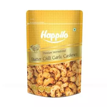 Happilo Premium Butter Chilli Garlic Cashew 50 г, восхитительное сочетание, богатое полезными жирами, белками и необходимыми минералами