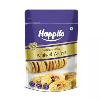 Happilo Premium Dried Afghani Anjeer 200 г Упаковка | Сушеный инжир Ajnir | Богатый источник клетчатки, кальция и железа | Сушеный инжир без ГМО