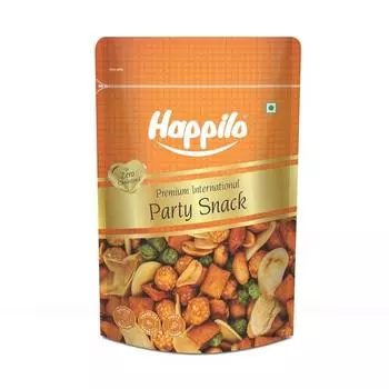 Happilo Premium International Party Snack 90 г, арахис, зеленый горошек, бобы, подавать на вечеринках, семейных посиделках или в качестве удобного варианта