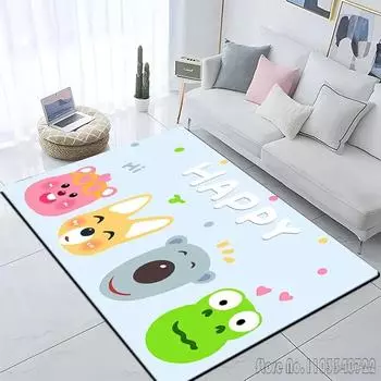 Happy Animals розовый петлевой мультяшный ковер ковры 120x160 см Декор для гостиной детской спальни дивана ванной комнаты детский напольный коврик A 40x60cm