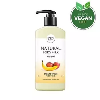 Happy Bass действительно влажное молочко для тела Apple Banana, 400 мл, 1 корейская косметика