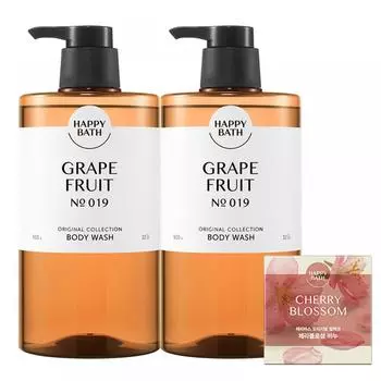 Happy Bath Большой объем Слабокислотный гель для душа с ароматом грейпфрута 910 г 2 упаковки + мыло с ароматом вишни grapefruit/grapefruit