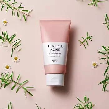 Happy Bath Чайное дерево Очищающая пенка от прыщей 150г